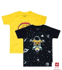 Boys Cotton Tshirt Combo - 2 to 10 Years, Multicolour